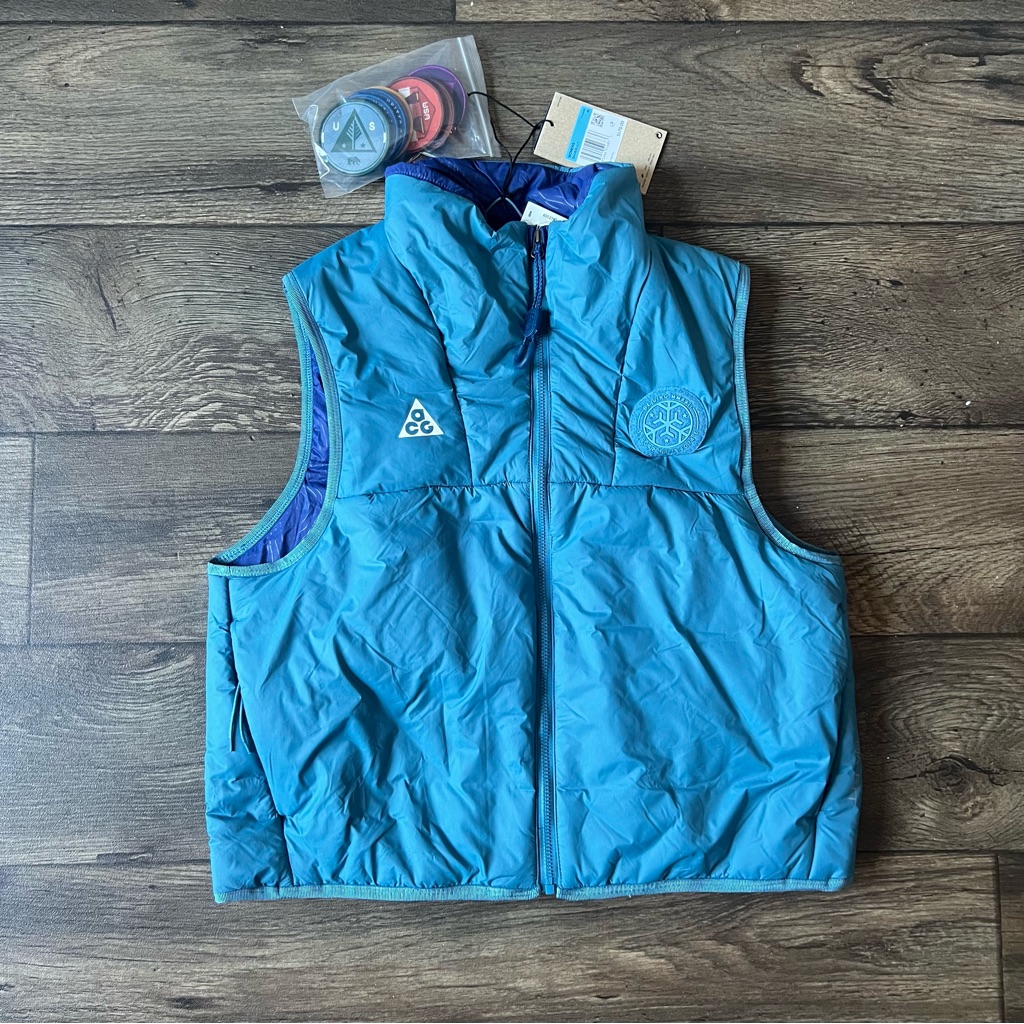 Nike Acg Women's Usa Olympics Therma-Fit Vest Blue Size Medium Dh4894-415